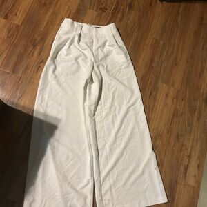 Elegant White Wide-Leg Pants